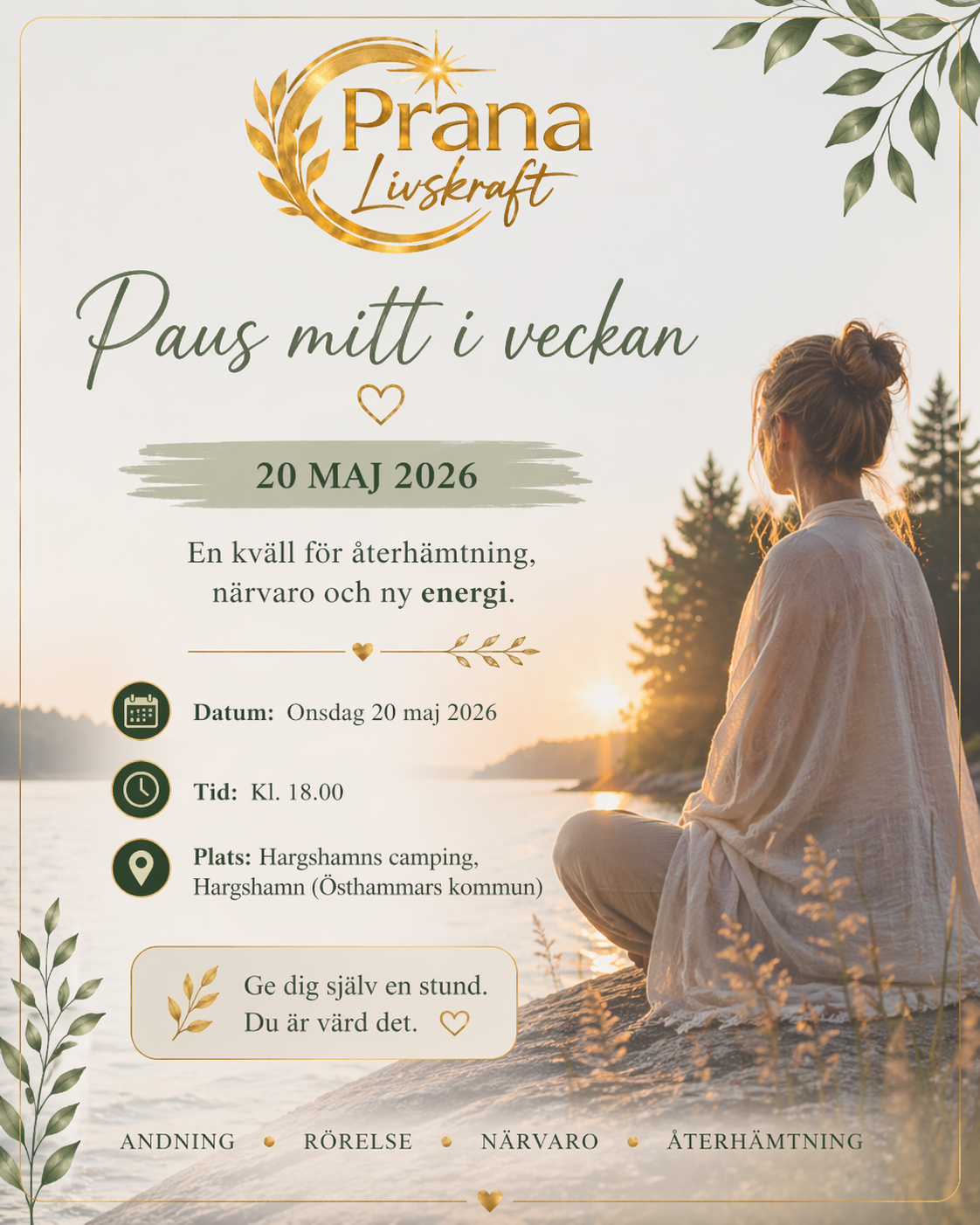 Paus mitt i veckan (Endast 20 maj 2026)