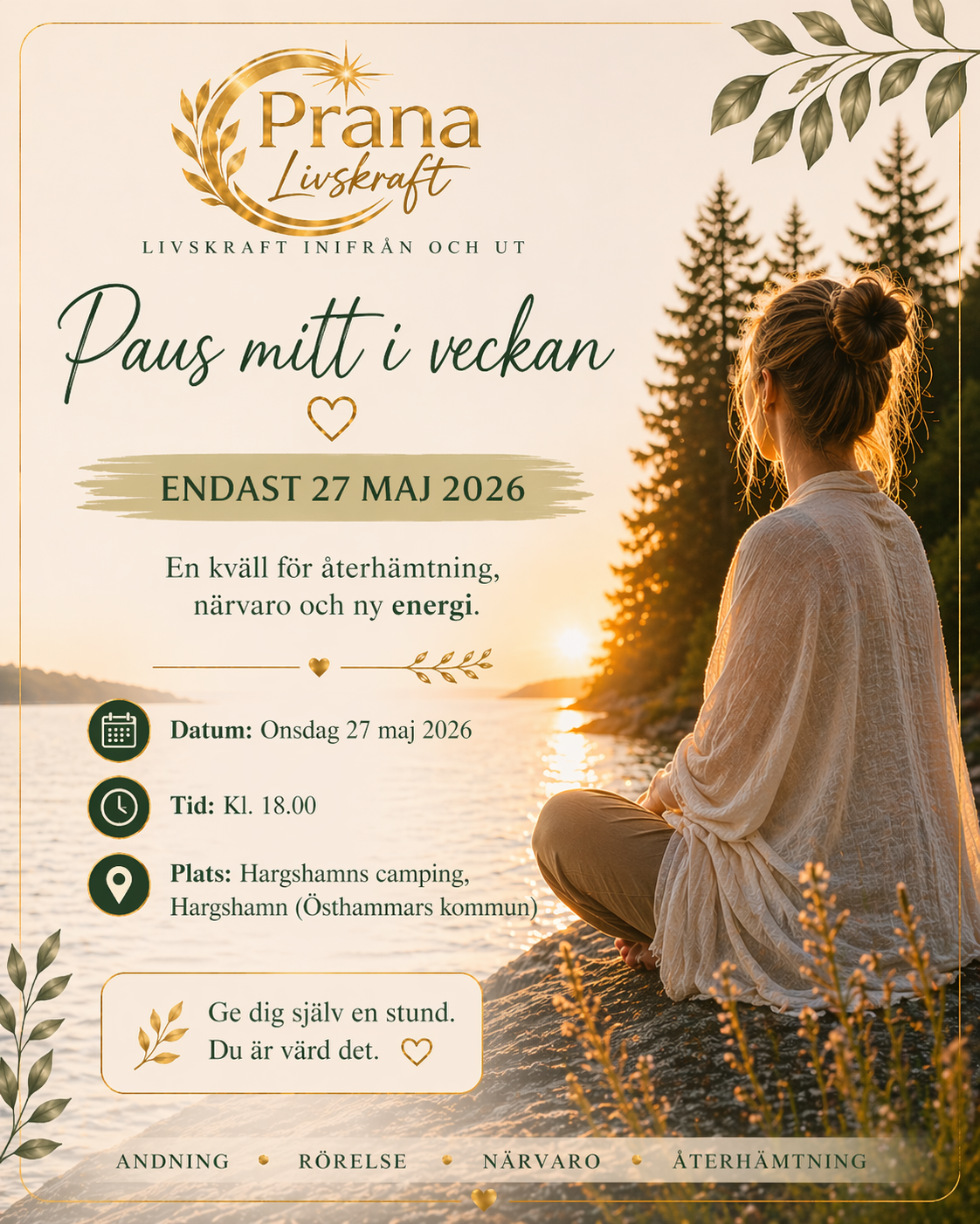 Paus mitt i veckan (Endast 27 maj)